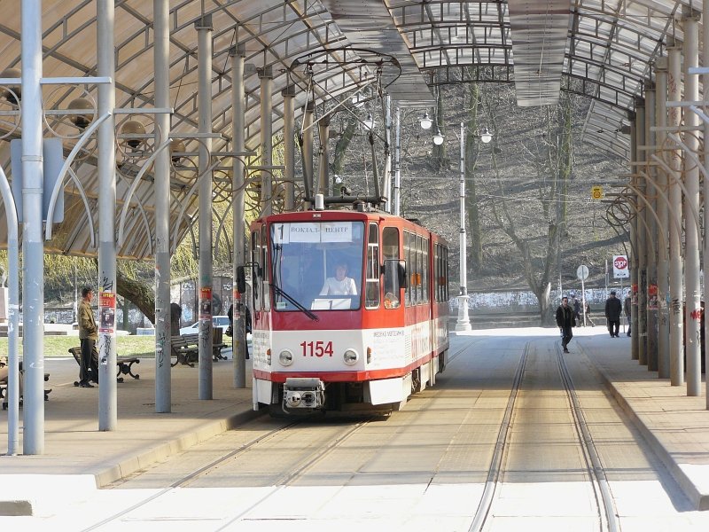 Fahrzeug 1154 (ex-Erfurt) hier in Lviv fotografiert am 29-03-2008.