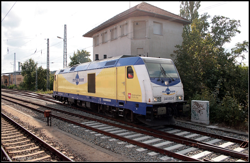 ME 246 002-0 kam vom Bombardier-Werk (Name  Buxtehude , NVR-Nummer: 9280 1246 002-0 D-ME, gesichtet Hennigsdorf b. Berlin 14.09.2009)