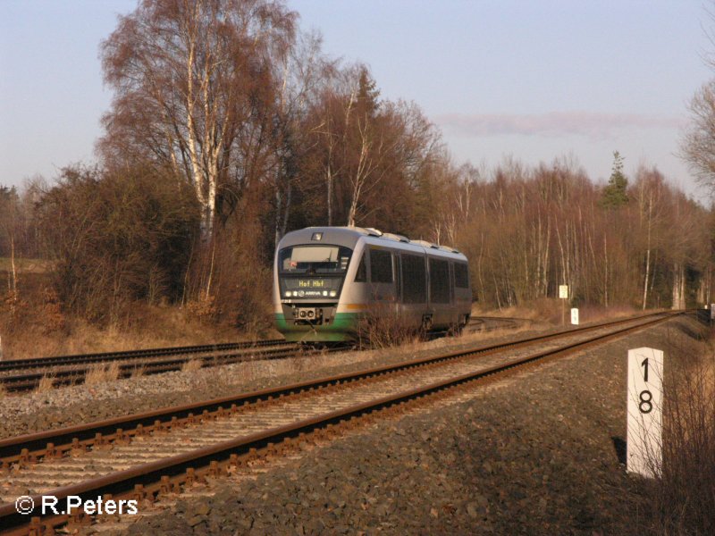 Nachschuss von VT21 auf den Weg nach Hof bei Schnfeld. 18.12.07