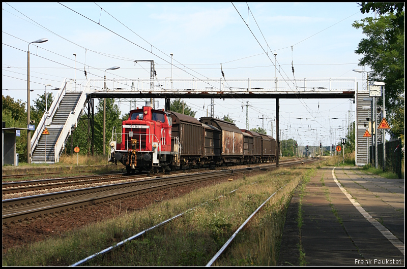 RAILION Logistics 363 664-4 mit kurzem Gterzug nach Seddin (Nuthetal-Saarmund, 19.08.2009)