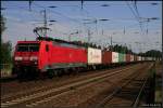 DB Schenker 189 006-0 mit G�terzug (Class 189-VB, gesichtet Ludwigsfelde Genshagener Heide, 19.08.2009)