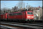 DB 111 125-1 am Schluss von Pbz-D 1988 (Berlin Greifswalder Stra�e 18.03.2010)