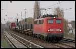 DB 140 680-0 mit gemischtem G�terzug (Berlin Karow 13.04.2010)