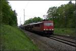 DB 115 269-4 mit neuen Autos Richtung FFO (gesehen Gr�nheide Fangschleuse 25.05.2010)