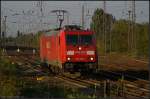 RAILION Logistics 185 298-7 f�hrt auf das Ausweichgleis (DB Schenker Rail Mannheim, NVR-Nummer: 91 80 6185 298-7 D-DB, gesehen Wustermark-Priort 01.10.2010)