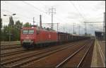 MEG 803 mit Eas-x-Wagen am 29.08.2011 in Berlin Sch�nefeld Flughafen (NVR-Nummer 91 80 6156 003-6 D-MEG, ex DR 156 003)