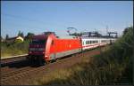 DB Fernverkehr 101 116-2 mit einer IC-Leergarnitur am 13.09.2012 in Berlin Bornholmer Stra�e