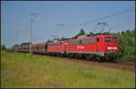 DB Schenker 140 790-7 und 140 805 mit Falns-Wagen am 20.06.2013 in der Berliner Wuhlheide