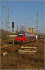 DB Regio 442 335 am 07.01.2014 als RE7 zum Endhalt in Berlin Sch�nefeld Flughafen.