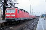 DB Regio 143 574-2 wird den RE11 Frankfurt (Oder) schieben (gesehen Bhf Cottbus 28.12.2009)    Update: 12/2015 in Braunschweig z; 04/2016 �berf�hrt nach Opladen; ++ 05.04.2016 Opladen