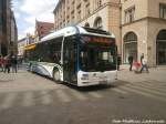 MAN Hybridbus der Leipziger Verkehrsbetriebe (LVB) unterwegs als Linie 89 zum Leipziger Hbf am 24.5.15