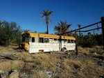Ehemaliger International Schulbus auf der Route Nr.1 in der Baja California Sur in Mexico gesehen,Mrz 2016