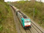 NMBS Lok 2839 mit Gterzug bei Gemmenich, Belgen 04-04-2014.