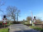 Bahnbergang Alte Heerstrasse, Rees 12-03-2020.