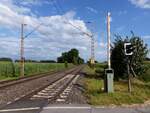 Bahnbergang Wasserstrasse/Binnenfeld, Hamminkeln 30-07-2021.