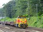 EH (Eisenbahn und Hfen GmbH) Diesellok 544 Abzweig Lotharstrasse, Forsthausweg, Duisburg 08-07-2016.