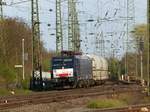 MRCE (Mitsui Rail Capital Europe) Lok E 189 803-0 Bahnbergang Porzer Ringstrae, Rangierbahnhof Kln Gremberg 31-03-2017.