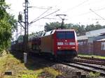 DB Cargo Lok 152 087-3 Bahnbergang Grenzstrae, Emsbren 13-09-2018.