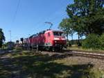 Bahnlogistik24 Lokomotive 120 201-9 (ex-DB 120 116-9) Bahnbergang Devesstrae, Salzbergen 23-07-2019.