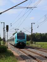 Keolis Eurobahn Stadler FLIRT 3 Triebzug ET 4.06 bei Bahnbergang Devesstrae Salzbergen 03-06-2022.