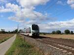 VIAS Triebzug ET 25 2304 Bahnbergang Wasserstrasse, Hamminkeln 16-09-2022.