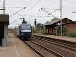RBH (Rail Barge Harbour) Lokomotive 145 013-9 Gleis 3 Bahnhof Salzbergen 17-04-2025.