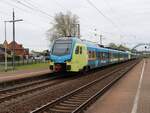 Abellio Westfalenbahn Triebzug ET 410 en ET 411 Gleis 4 Bahnhof Salzbergen 17-04-2025.