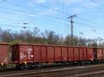 Eanos Offener Drehgestell-Wagen der ZSSKC aus Slowakei mit Nummer 31 RIV 56 SK-ZSSKC 5376 415-1 Rangierbahnhof Kln Gremberg, Deutschland 31-03-2017.