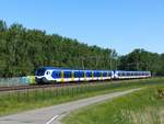 NS FLIRT Triebzug 2211 und 2523 Polder Oudendijk, Willemsdorp, Dordrecht 15-05-2020.