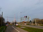 Bahnbergang Strecke Leiden-Woerden-Utrecht.