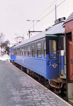 SJ D-Zug Sitzwagen 1.Klasse in Narvik, Norwegen 21-04-1993.