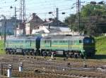 Ein 2M62 Lok rangiert in Lviv Hbf 02-06-2009.