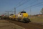 Kesselwagenzug mit 7751 d�nnert durch Antwerpen-Luchtbal am 10 Juni 2006.