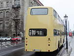 Doppeldecker/646455/in-berlin-mitte-am-gendarmenmarkt-am In Berlin Mitte am Gendarmenmarkt am 26. Januar 2019 steht der ehemaliger BVG Bus - jetzt Traditionsbus.