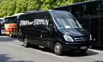 Mercedes-Benz Transit Gepcktransporter von Bus Betrieb Neidhardt UG aus Schorfheide, Brandenburg bei der Bus Demo in Berlin am 17.06.2020.