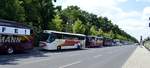 Aufstellung der Busse zur Bus Demo auf der Strae des 17.Juni in Berlin am 17.Juni 2020.
