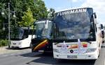 Bova Futura und Mercedes-Benz Tourismo von August Fuhrmann, Helmstedt, Niedersachsen bei der Bus Demo in Berlin am 17.06.2020.