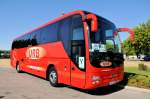 MAN LIONs COACH von URB Busreisen aus der BRD am 23.7.2013 in Krems an der Donau unterwegs.