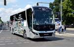 MAN Lion's Coach von Lyst Reisen Stefan Lyding KG aus Zellingen, Bayern bei der Bus Demo in Berlin am 17.Juni 2020.
