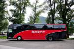 Mercedes Bnez Tourismo von Borst Reisen aus der BRd am 1. August 2014 bei Krems gesehen.