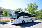 Mercedes Tourismo von Haubold Reisen aus der BRD in Drnstein/Niedersterreich gesehen.