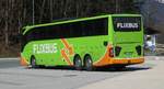MB des Busunternehmens BLAGUSS steht als FlixBus auf dem Parkplatz Knigsee im April 2019