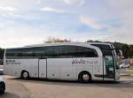 Mercedes Benz Travego von Wrlitz Busreisen aus der BRD am 20.9.2014 in Krems.