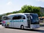 Mercedes-Benz Travego/473740/mercedes-travego-von-weidinger-reisen-aus Mercedes Travego von Weidinger Reisen aus sterreich im Juni 2015 in Krems unterwegs.