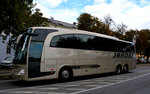 Mercedes-Benz Travego/499252/mercedes-travego-von-jakobi-reisen-aus Mercedes Travego von Jakobi Reisen aus der BRD in Krems unterwegs.