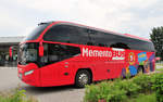 Neoplan Cityliner/534433/neoplan-cityliner-von-memento-bus-aus Neoplan Cityliner von Memento Bus aus RO in Krems gesehen.
