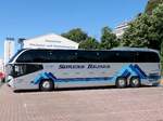 Neoplan Cityliner von S�rens Rejser aus D�nemark im Stadthafen Sassnitz.