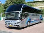 Neoplan Cityliner von S�rens Rejser aus D�nemark im Stadthafen Sassnitz.