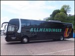 Scania OmniExpress von Allmendinger aus Deutschland im Stadthafen Sassnitz.