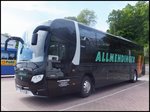 Scania OmniExpress von Allmendinger aus Deutschland im Stadthafen Sassnitz.